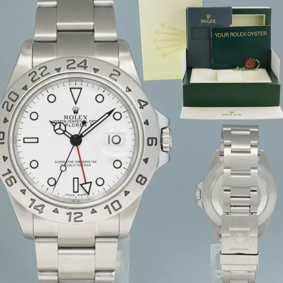MINT Rolex Explorer White 40MM GMT With Watch Box - Picture 2 of 6
